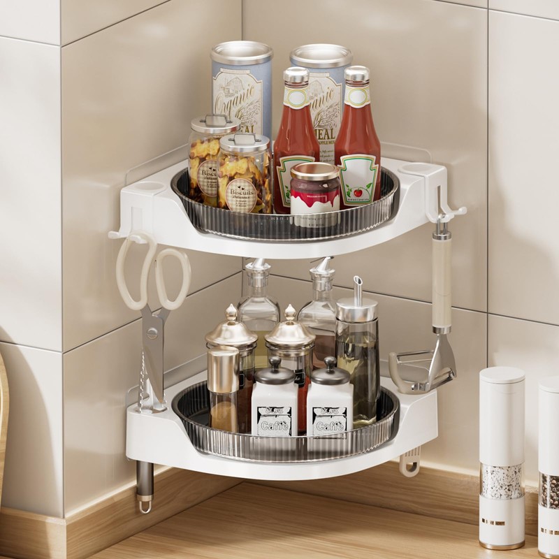 Weidace Corner Shower Caddy, 2 Pack Rotation Shower Organizer, Corner