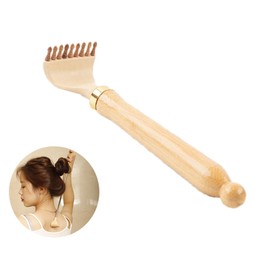 Bamboo Advanced Back Scratcher, Portable Extendable Stainless Steel Telescoping Back Massager for Adults Kids Back Itch Relief with Massage Ball