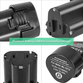 Amityke 10.8V-12V Max 3000mAh Battery Compatible with Makita BL1013 Makita BL1014 Battery 194551-4 195332-9 CL100DW DF330D FD01ZW 2 Pack