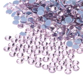 MECCANIXITY 1440 Pcs Hotfix Rhinestones Flatback Crystal Glass Gems for Crafts Clothes DIY Decoration(SS16 4mm,Pink)