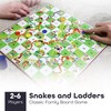 DIVCHI Traditional Snakes and Ladders Board Game for Kids &