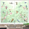 decalmile Hummingbirds Spring Double Sided Window Clings Flowers Branch and