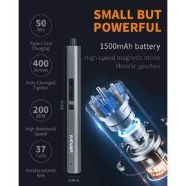 36-piece Electric Precision Screwdriver Set - ILEVAR Cordless Small Screwdriver Kit with Torx, Phillips, Flat Head Bits - Magnetic Repair Tool for Eyeglasses, Laptop, Game Console, Watch