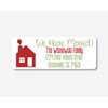 60ct - Christmas We Have Moved Return Address Labels, Return