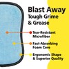 Original Scrub-N-Wipe Pad by Tuff-Scrub, 6-Pack, Microfiber, Multi-Surface, Non-Scratch, Dual-Sided,