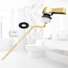 Hibbent Universal Metal Side Mount Toilet Handle Replacement Kit, Brass