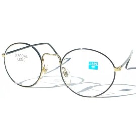 De'Vons Optics Inc. Est. Since 1983 NWT Vintage 90's Round Metal Bi-Focal Reading Glasses +2.00 (Gold/Black)