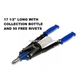 Pittsburgh BRAND NEW  17-1/2 in. Hand Riveter with Collection Bottle AND RIVETS RIVET GUN