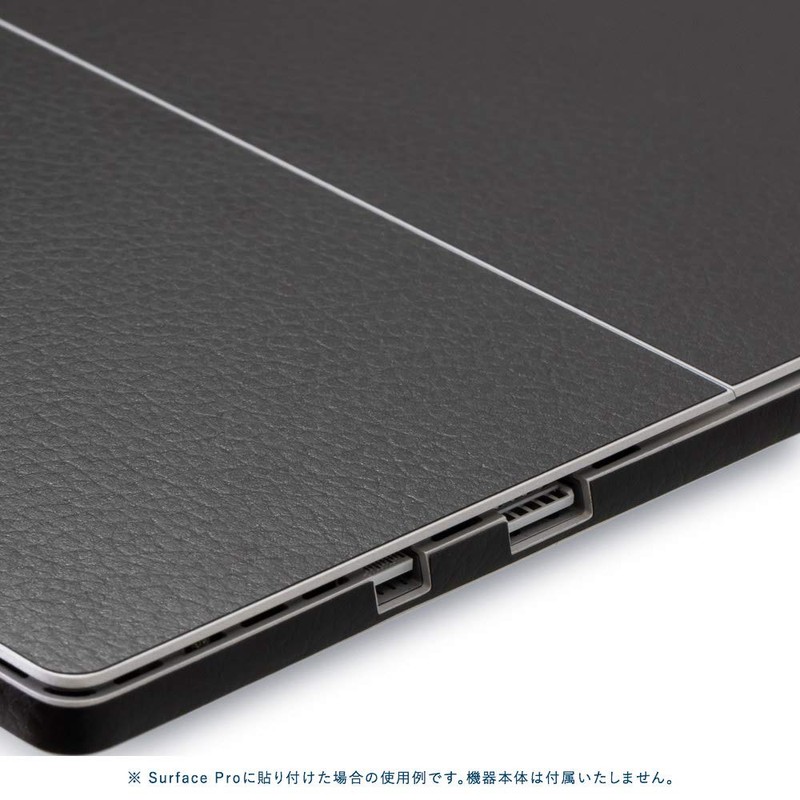 wraplus Skin Seal Compatible with Surface Go [Black Leather] Back