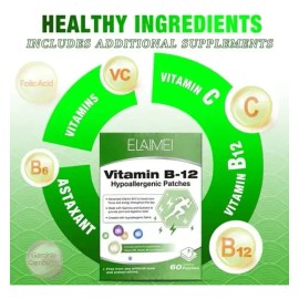 Parches De Vitamina B12 Vitaminas Energía+ Enfoque Bienestar