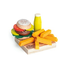 Erzi 28139 Game Hamburger Set Vegan Assortment (16 Pieces FSC Wood)