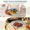 Paper Plates 12 Inch, 100 Count Oval Large Disposable Plates