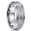 VAKKI 8mm Celtic Knot Tungsten Carbide Ring Matte Center Polished