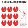 Unity Red Keyed Padlock 2 3/4'' (70mm), Stainless Steel Disc