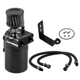 RULLINE Air Oil Separator Oil Catch Can with Air Filter Compatible with 2014-2018 Chevy Silverado 1500 GMC Sierra 1500 2015-2020 Chevy Tahoe Suburban GMC Yukon