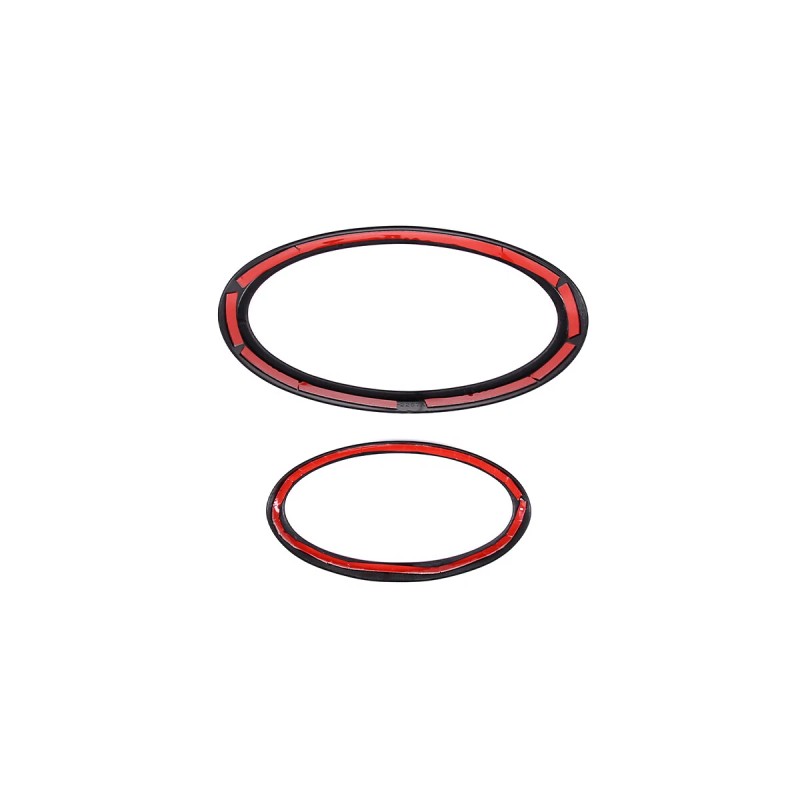 car-attention Car Front Rear Logo Emblem Badge Ring Decoration Fit
