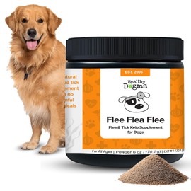 Healthy Dogma - Flee Flea Flee Natural Yeast & Garlic Powder Formula to Keep Fleas and Ticks Away from Dogs - All Natural with No Harmful Chemicals (6 Oz)