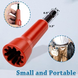 2 PCS Wire Nut Twister Tool with 1/4" Chuck Wire Nut Driver Wire Twisting Spinner Connector Socket Electrician Tools for Drill and Wire (Red, 2 PCS)