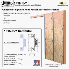 Johnson Prod. Pack of 2 Johnson Hardware Pocket Door Frame Clip Set