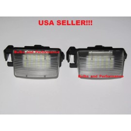 HPB LED For INFINITI G25 G35 G37 NISSAN 350Z 370Z WHITE LED LICENSE PLATE LIGHT HOUSINGS