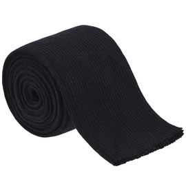 BENECREAT Black Knit Cuff Ribbing, 43x2.9 Inch Ribbing Cuff Sleeve Tubular Rib Cuffing Replacement for Waistband Leg Arms Wear Padded Jacket Sportswear Cuffs Extension