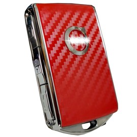 GTWBWRGY Car Key Fob Cover Shell for Volvo S60 S90 XC40 XC60 XC90 V60 V90 Gift for Man Women (Carbon Fiber Red)