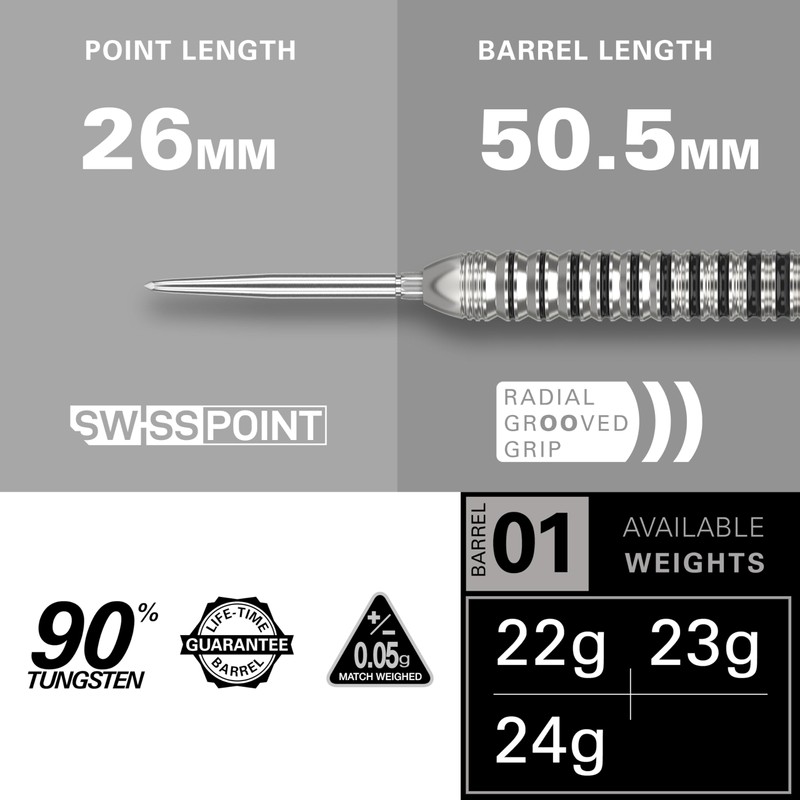 Target Darts EXO Edition 90% Tungsten Steel Tip Darts Set