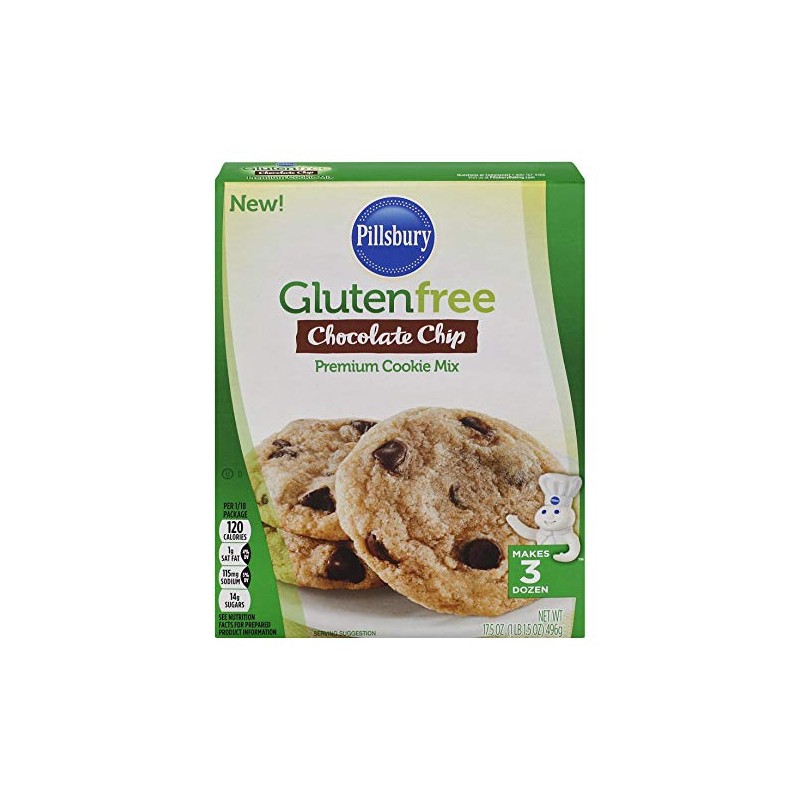 Pillsbury Chocolate Chip Premium Cookie Mix, Gluten Free, 17.5 oz