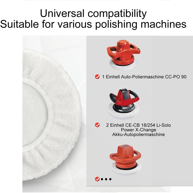 4Pcs Car Polisher Pad Bonnet Set Soft Microfiber Polishing Bonnet