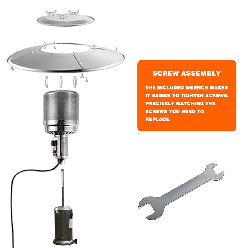 Patio Heater Replacement Parts Hardware Patio Heater Reflector Shield Accessories