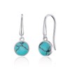 Philip Jones Synthetic Turquoise Drop Earrings with Quote Card