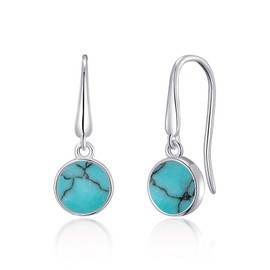 Philip Jones Synthetic Turquoise Drop Earrings with Quote Card