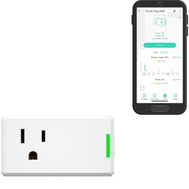 YoLink Smart Energy Plug 15A, LoRa Control up to 1/4 Mile, High-Power Appliances, Cylce Timer, Real-Time Power Monitor, Overload Protection, Notifications, Alexa, Google, IFTTT, Hub Required, YS6614