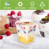 100 Pack 5oz Dessert Cups with Lids & Spoons Reusable