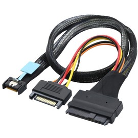 cablecc Mini Cool Edge IO MCIO 4X to U.2 SFF-8639 NVME PCIe PCI-Express Cable for Mainboard SSD