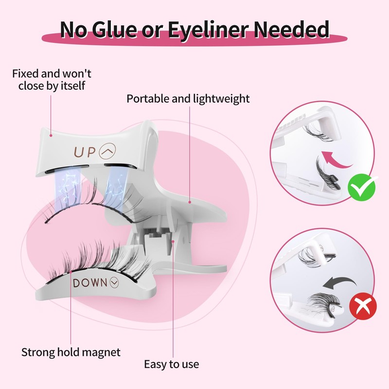Mlen Diary Magnetic Eyelashes, Magnetic Lashes kit, Reusable False Eyelashes