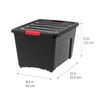 IRIS USA 54 Qt Stackable Plastic Storage Bins with Lids,