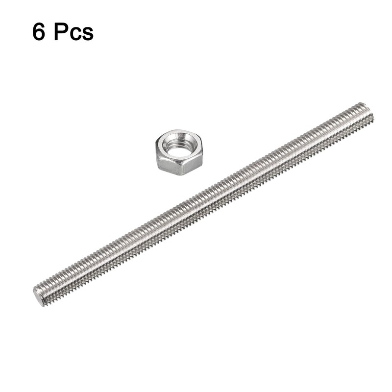 QUARKZMAN Pack of 6 M8 x 250 mm Fully Threaded