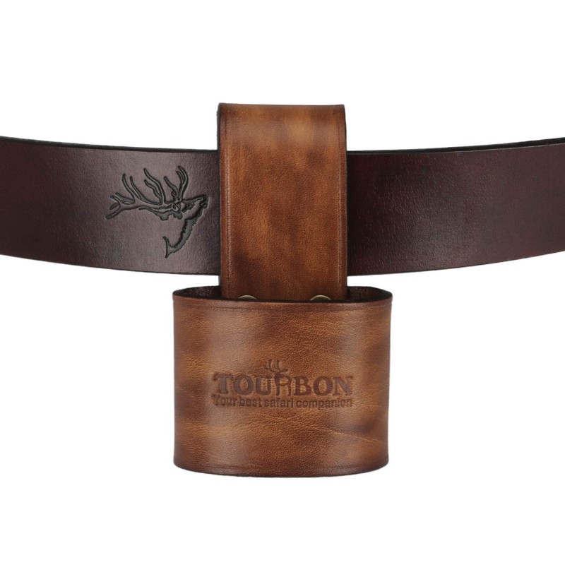 TOURBON Leather Axe Belt Loop Small Hammer Hatchet Carrier Holster