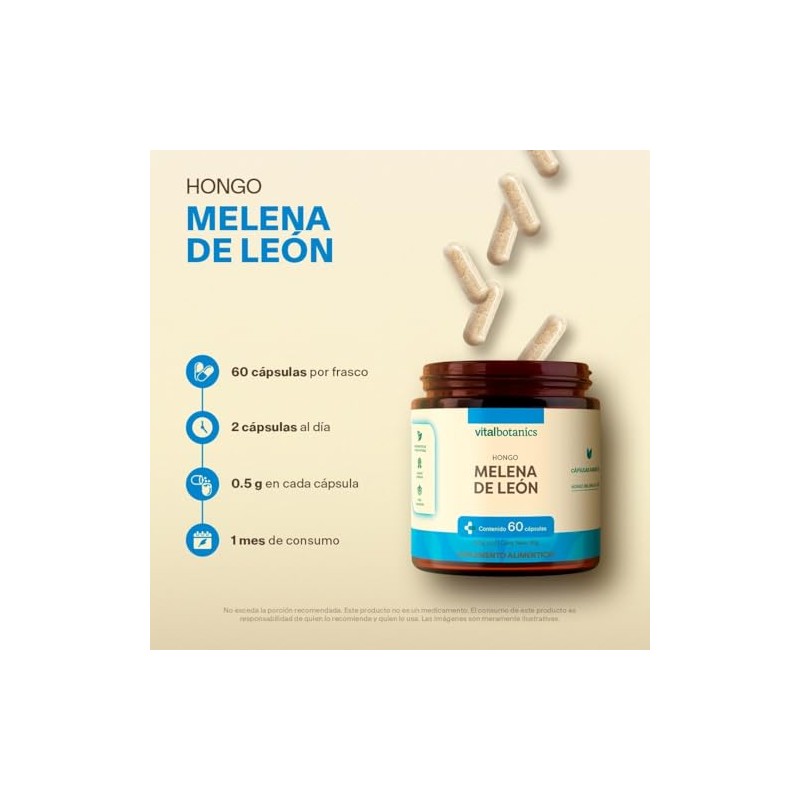 Melena de Leon Nootropico para Enfoque y Claridad Mental VITAL