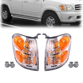 WUSILILU Pair Halogen Turn Signal Light for 2001-2003 2004 Toyota Sequoia,Left & Right Side Lamps Replacement 81520-0C020 81510-0C020