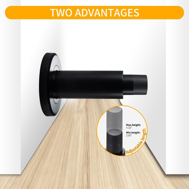 TOPTAKE Door Stoppers - Heavy-Duty Adjustable Stoppers for Bottom, Top,