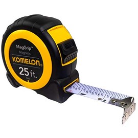 Komelon 7325; 25' x 1" Magnetic MagGrip Tape Measure, Yellow/Black