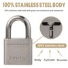 Unity Marine Padlock Keyed Alike 100% Stainless Steel Weatherproof for