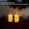Rhytsing 5 inches White Real Wax LED Candles with Twinkle