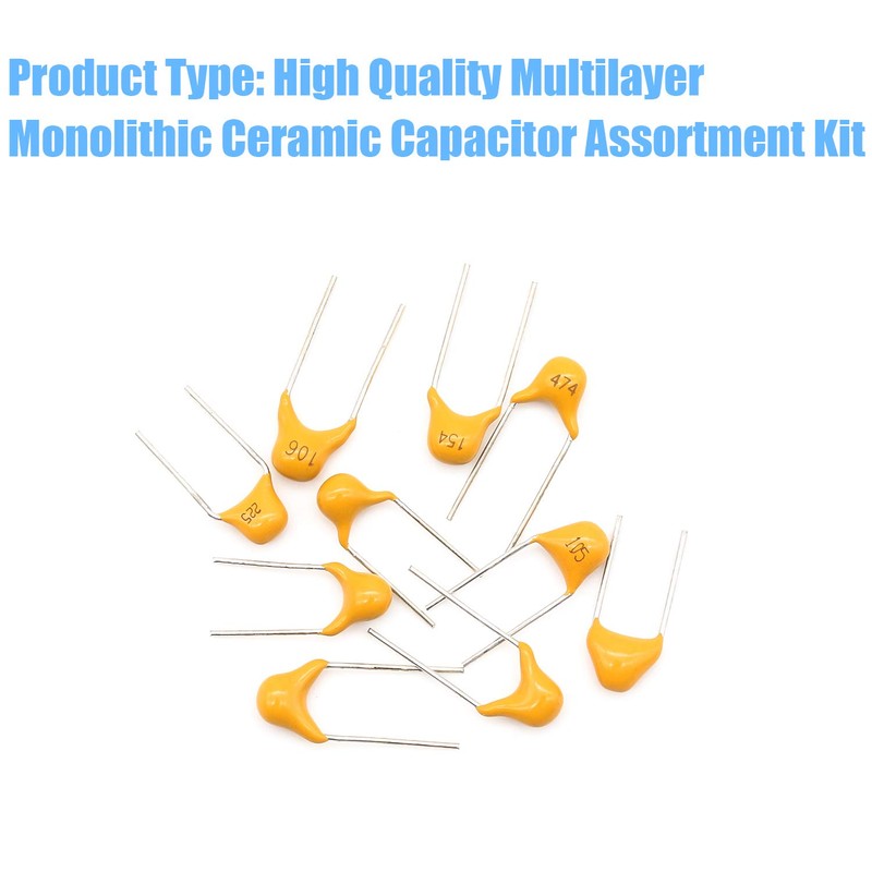 DYWISHKEY 10Value 600PCS DIP Monolithic Multilayer Ceramic Chip Capacitors Assortment