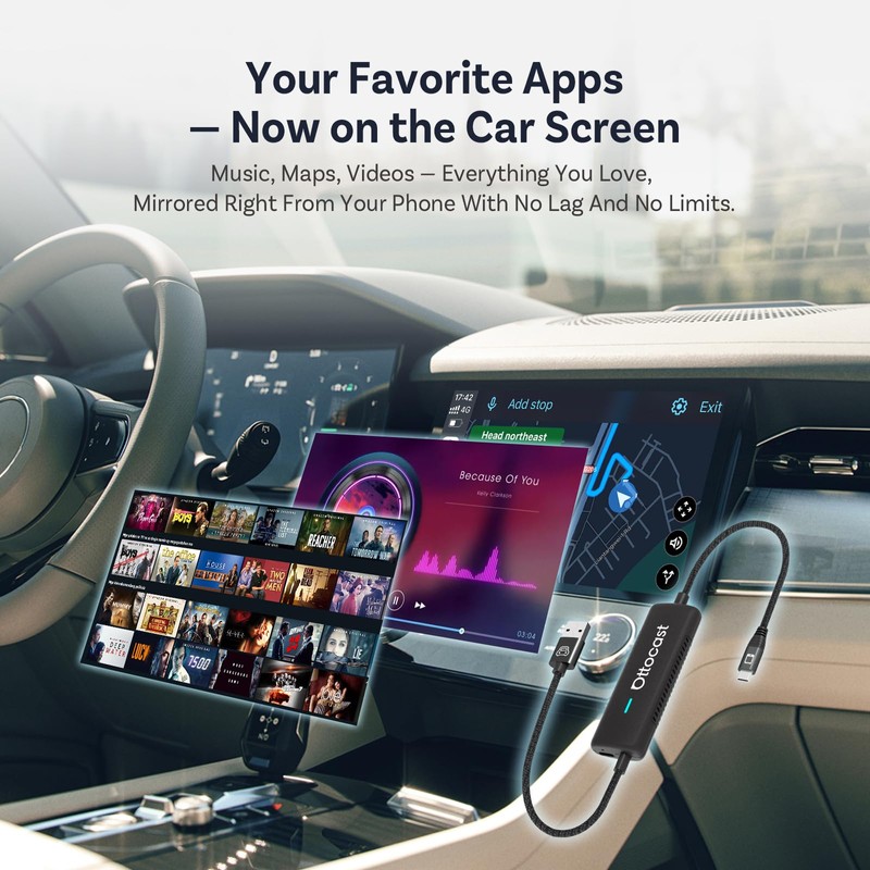 OTTOCAST Mirror Touch, 3 in 1 Screen Mirroring Adapter for