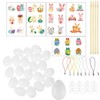 ASOENTIWOX Easter Eggs Painting for Hanging, 25 Plastic Eggs 6