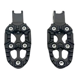 Universal Motorcycle Rear Foot Pegs Passenger Pedal - CNC Machined Aluminum Alloy with Anti-Slip Knurled Surface, Fits Most Electric Bikes (Durable & Wear-Resistant)