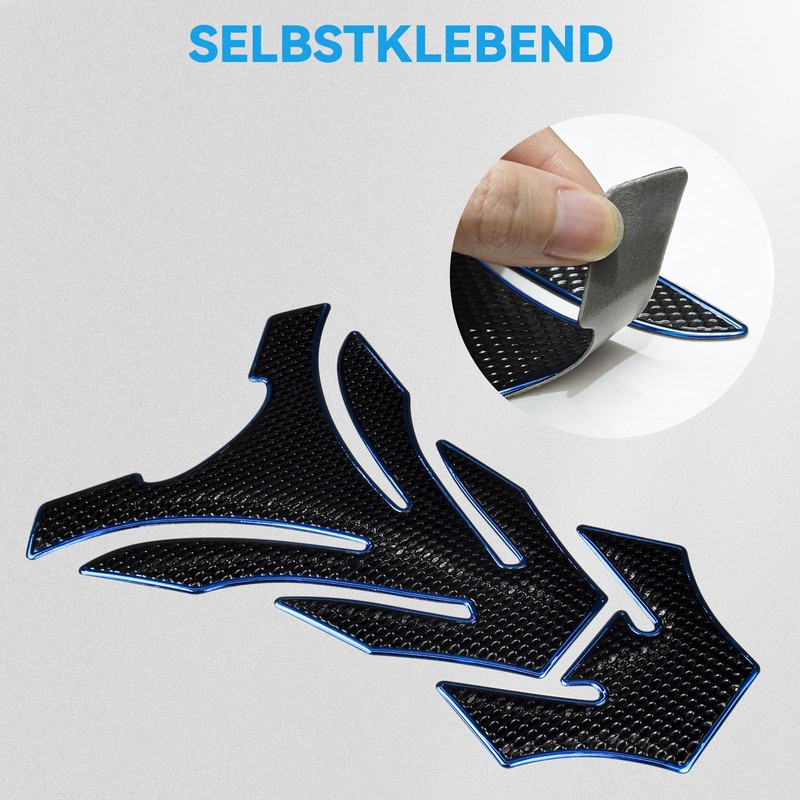 Cretassion Motorcycle Tank Pad Tank Protector Tank Sticker 3D Tank